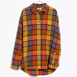 Madewell Flannel Sunday Shirt in Emmy Plaid